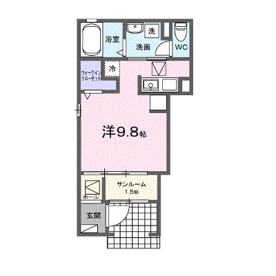 フローラ１６ 101【管理NO：1-028221001-01010】 ★家具家電は申し込み後に搬入しますの物件画像