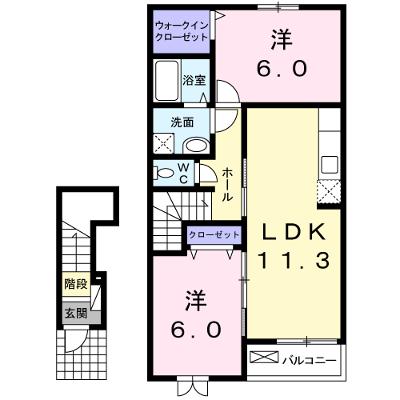プリズム　ウィンド 203【管理NO：1-016472701-02030】 ★家具家電は申し込み後に搬入します★の物件画像