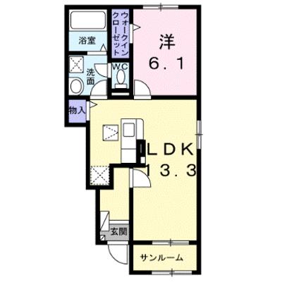 フレアルーチェ日ノ隈Ⅱ 104【管理NO：1-027887502-01040】 ★家具家電は申し込み後に搬入します★の物件画像