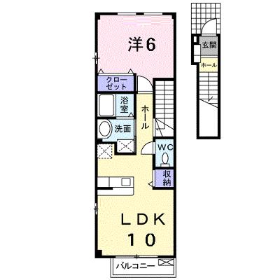 アヴェニールＡ 205【管理NO：1-012725001-02050】 ★家具家電は申し込み後に搬入します★の物件画像