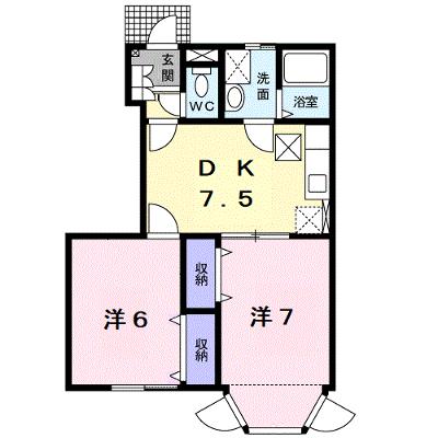 メゾンラフィーネＢ 102【管理NO：1-010708701-01020】 ★家具家電は申し込み後に搬入します★の物件画像