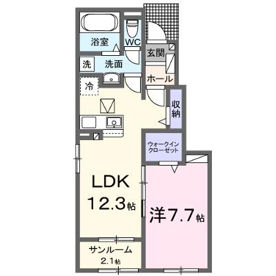 ハピネスⅢ 105【管理NO：1-027855403-01050】 ★家具家電は申し込み後に搬入します★ ★2026年10月上旬入居可能★の物件画像
