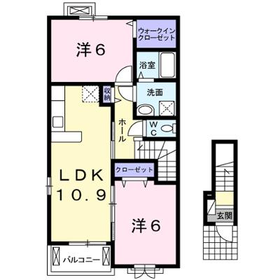 カレント　Ⅰ 201【管理NO：1-023190901-02010】 ★家具家電は申し込み後に搬入します★の物件画像