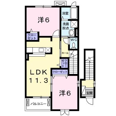 ヴィラ・ボーテⅡ 203【管理NO：1-018154602-02030】 ★家具家電は申し込み後に搬入します★の物件画像