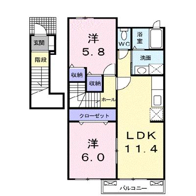 クラ－ルＤ 203【管理NO：1-015880802-02030】 ★家具家電は申し込み後に搬入します★の物件画像