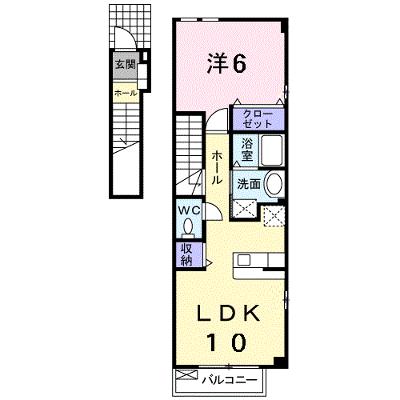 アヴェニールＢ 201【管理NO：1-012725002-02010】 ★家具家電は申し込み後に搬入します★の物件画像