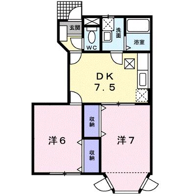 ジェントルブリーズ３４－Ａ 102【管理NO：1-007591301-01020】 ★家具家電は申し込み後に搬入します★の物件画像