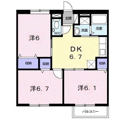 パークサイドＢ 204【管理NO：1-007000302-02040】 ★家具家電は申し込み後に搬入します★の物件画像
