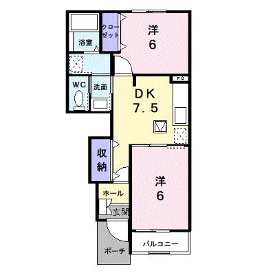 キャトルセゾンＢ 102【管理NO：1-012989702-01020】 ★家具家電は申し込み後に搬入します★の物件画像