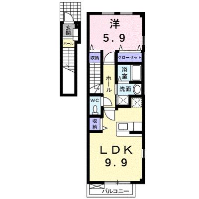 ベル・フィオーレＣ 201【管理NO：1-012259802-02010】 ★家具家電は申し込み後に搬入しますの物件画像
