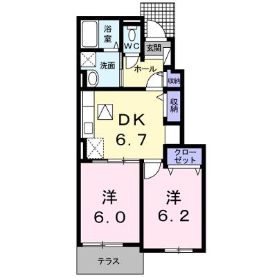 モン　アンテリユール小式原Ｄ 103【管理NO：1-018954201-01030】 ★家具家電は申し込み後に搬入します★の物件画像