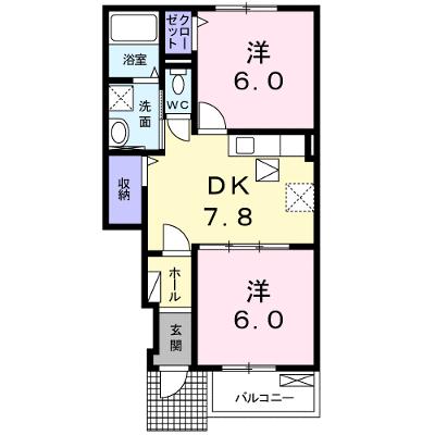 プロムナード　ソレイユＡ 102【管理NO：1-018392001-01020】 ★家具家電は申し込み後に搬入しますの物件画像