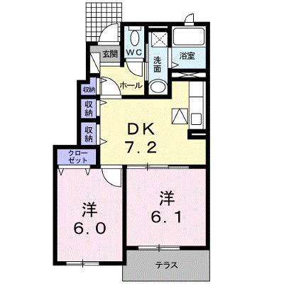 ローズマリー　Ⅲ 102【管理NO：1-016628503-01020】 ★家具家電は申し込み後に搬入します★の物件画像