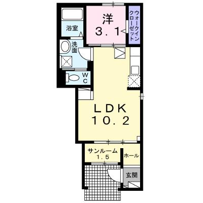 サニーホームⅡ 102【管理NO：1-027491101-01020】 2026年07月中旬入居可能の物件画像