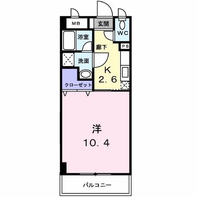 ブランドール大井手 402【管理NO：1-010597801-04020】 ★家具家電は申し込み後に搬入します★ ★2026年08月中旬入居可能★の物件画像
