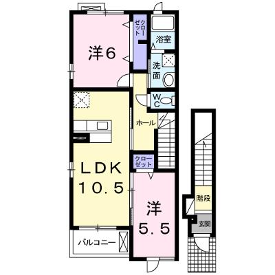 カレント　ハウスＢ 201【管理NO：1-017411002-02010】 ★家具家電は申し込み後に搬入しますの物件画像