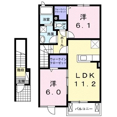 カーサ　フェリーチェ　Ⅰ 202【管理NO：1-022311501-02020】 ★家具家電は申し込み後に搬入します★の物件画像