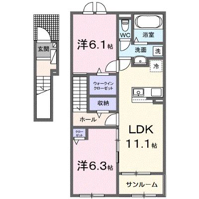 メゾン　ド　ソアレⅠ 203【管理NO：1-028436501-02030】 ★家具家電は申し込み後に搬入します 2026年08月下旬入居可能の物件画像
