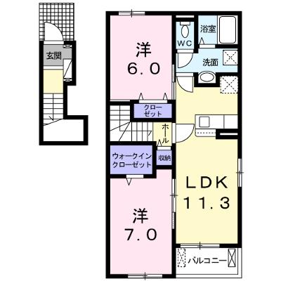 セラピアⅣ　Ａ 201【管理NO：1-026040201-02010】 ★家具家電は申し込み後に搬入します★の物件画像