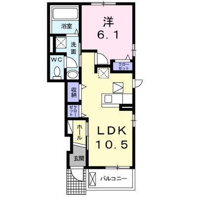 カーサ　ルピナス　Ⅰ 104【管理NO：1-023961001-01040】 ★家具家電は申し込み後に搬入します★の物件画像