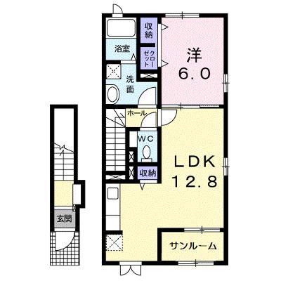 ｃｈｅｒｒｙ　ｌａｎｅ 204【管理NO：1-023912201-02040】 ★家具家電は申し込み後に搬入します★の物件画像