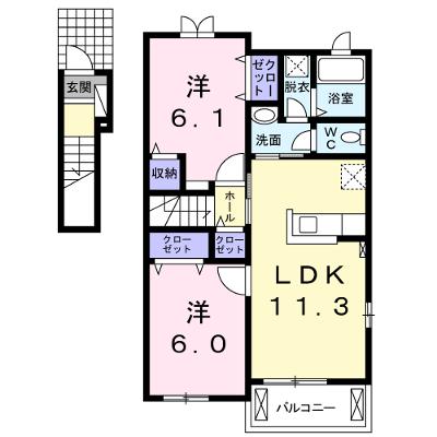 メビウスＢ 201【管理NO：1-020119602-02010】 ★家具家電は申し込み後に搬入します★の物件画像