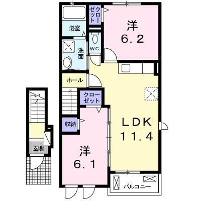 プランドール１ 203【管理NO：1-018555101-02030】 ★家具家電は申し込み後に搬入しますの物件画像