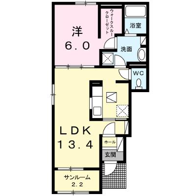 アールⅢ 101【管理NO：1-021823203-01010】 ★家具家電は申し込み後に搬入します★の物件画像