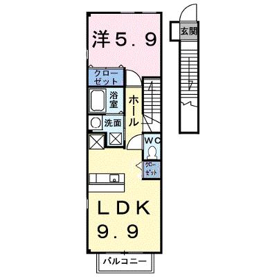 エアリーヴィラ参番館 204【管理NO：1-011575003-02040】 ★家具家電は申し込み後に搬入しますの物件画像
