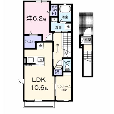 フォーリーフ　クローバーズ 204【管理NO：1-028783601-02040】 ★家具家電は申し込み後に搬入します★ ★2027年01月下旬入居可能★の物件画像