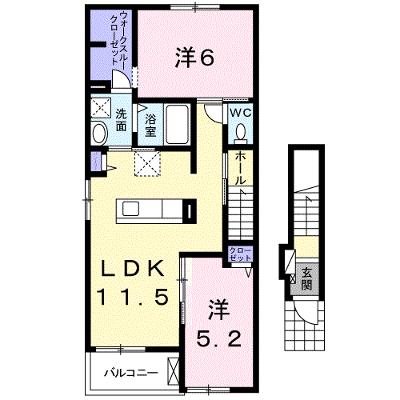 アルコバレーノ　ルーチェ 201【管理NO：1-023391501-02010】 ★家具家電は申し込み後に搬入しますの物件画像