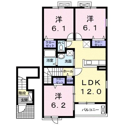 スマイル　リョウ 203【管理NO：1-022995801-02030】 ★家具家電は申し込み後に搬入します★の物件画像