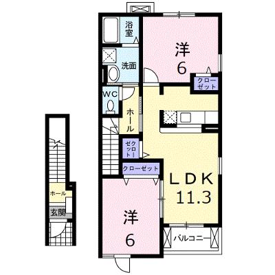 プリムローズ　Ａ 202【管理NO：1-014079101-02020】 ★家具家電は申し込み後に搬入します★の物件画像