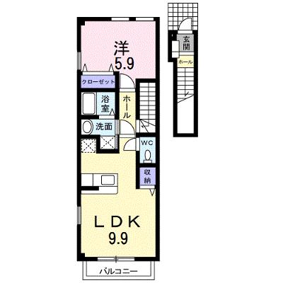 ボンヌ・シャンス二番館 204【管理NO：1-011948202-02040】 ★家具家電は申し込み後に搬入しますの物件画像