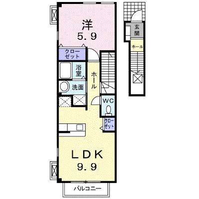 エアリーヴィラ壱番館 205【管理NO：1-011575001-02050】 ★家具家電は申し込み後に搬入しますの物件画像