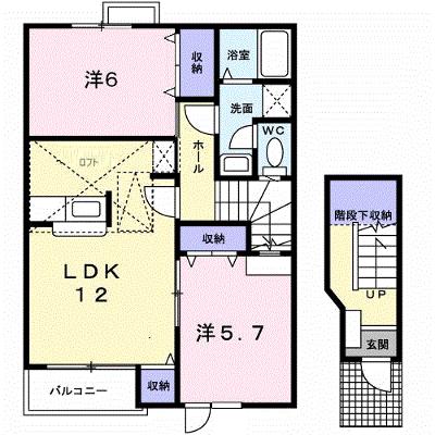 フロールパティオⅡ 202【管理NO：1-010095101-02020】 ★家具家電は申し込み後に搬入します★の物件画像