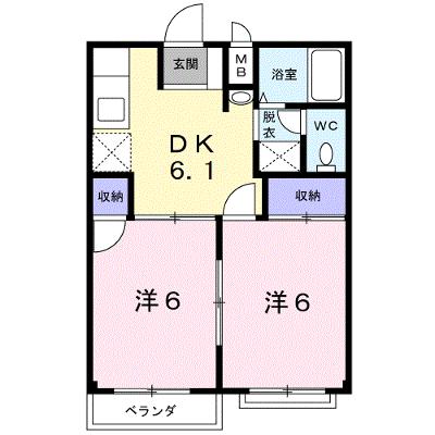サンヒルズ上津 204【管理NO：1-003915701-02040】の物件画像