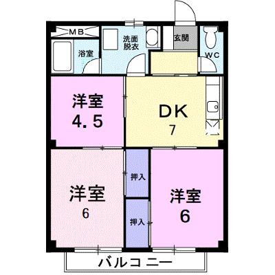 レピュートおんつか 203【管理NO：1-001170201-02030】 ★家具家電は申し込み後に搬入します★の物件画像