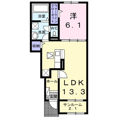 トレスプエンテ　Ⅰ 104【管理NO：1-026973601-01040】 ★家具家電は申し込み後に搬入します★の物件画像