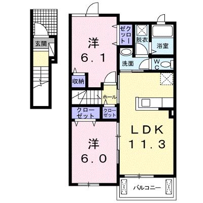 ゼロスタイルケイ 202【管理NO：1-021715001-02020】 ★家具家電は申し込み後に搬入します★の物件画像