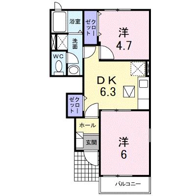 グランディ－ルＡ 103【管理NO：1-014633701-01030】 ★家具家電は申し込み後に搬入します★の物件画像