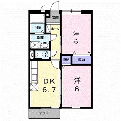 アグリティーノ　Ａ 103【管理NO：1-009530201-01030】 ★家具家電は申し込み後に搬入しますの物件画像