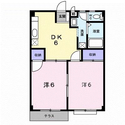 エバーグリーンかんぎⅡ 102【管理NO：1-004775402-01020】 ★家具家電は申し込み後に搬入しますの物件画像