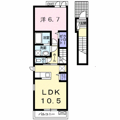 ランコント・リヤンＡ 203【管理NO：1-018917701-02030】 ★家具家電は申し込み後に搬入します★の物件画像