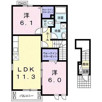 メゾン・フルール 201【管理NO：1-018187401-02010】 ★家具家電は申し込み後に搬入します★の物件画像