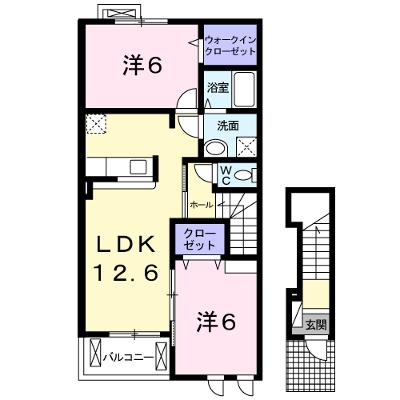 ヌフ・ジュネス 202【管理NO：1-017985601-02020】 ★家具家電は申し込み後に搬入します★の物件画像