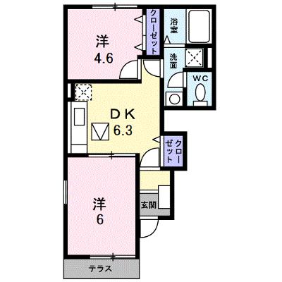 カロスアンセ参番館 101【管理NO：1-013536203-01010】 ★家具家電は申し込み後に搬入します★の物件画像