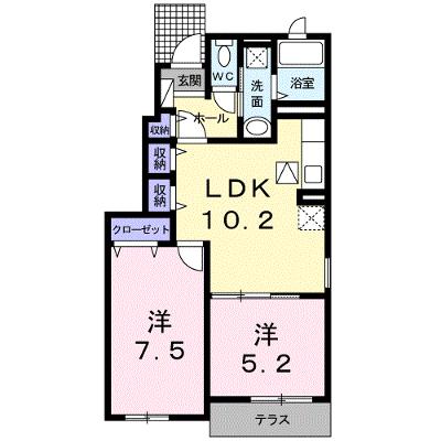プリムローズ 101【管理NO：1-018105801-01010】 ★家具家電は申し込み後に搬入します★の物件画像