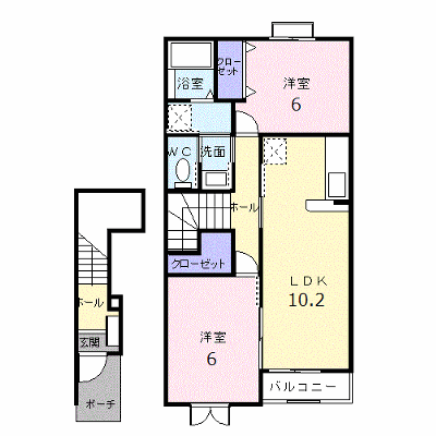 アヴニールⅠ 203【管理NO：1-013722001-02030】 ★家具家電は申し込み後に搬入します★の物件画像