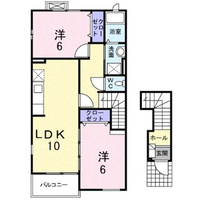 カロスアンセ弐番館 201【管理NO：1-013536202-02010】 ★家具家電は申し込み後に搬入しますの物件画像